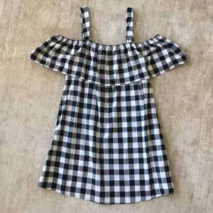 Asos off the shoulder gingham dress